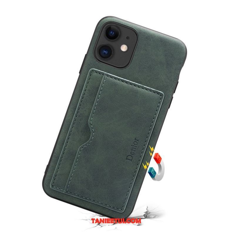 Etui iPhone 12 Wspornik Zielony Ochraniacz, Pokrowce iPhone 12 Anti-fall Cienka Telefon Komórkowy