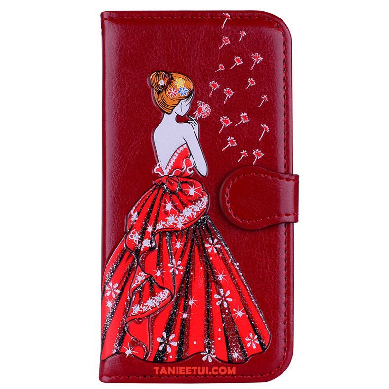 Etui iPhone 5 / 5s Anti-fall Eleganckie Skórzany Futerał, Pokrowce iPhone 5 / 5s Osobowość Telefon Komórkowy Czerwony