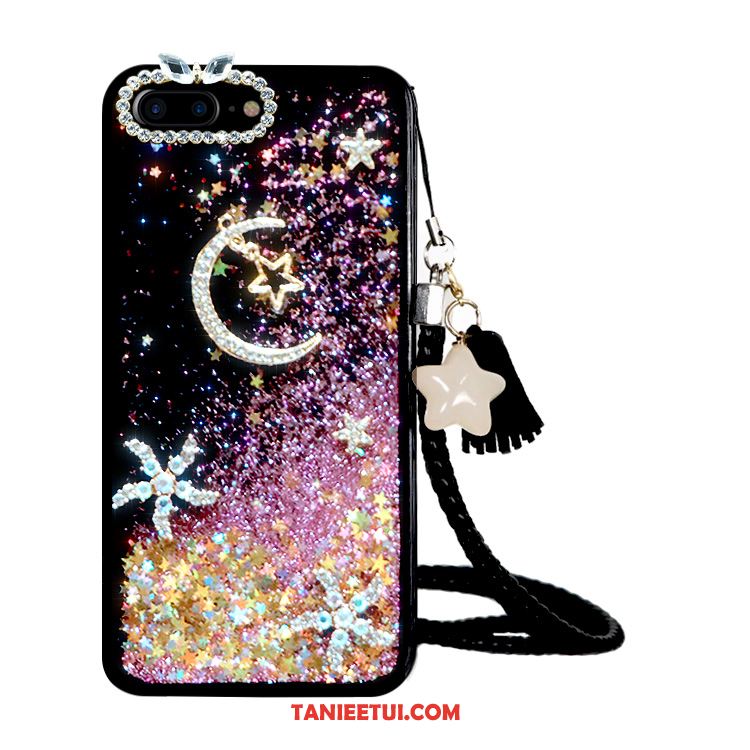 Etui iPhone 8 Plus Purpurowy Rhinestone Quicksand, Pokrowce iPhone 8 Plus Osobowość Telefon Komórkowy Silikonowe