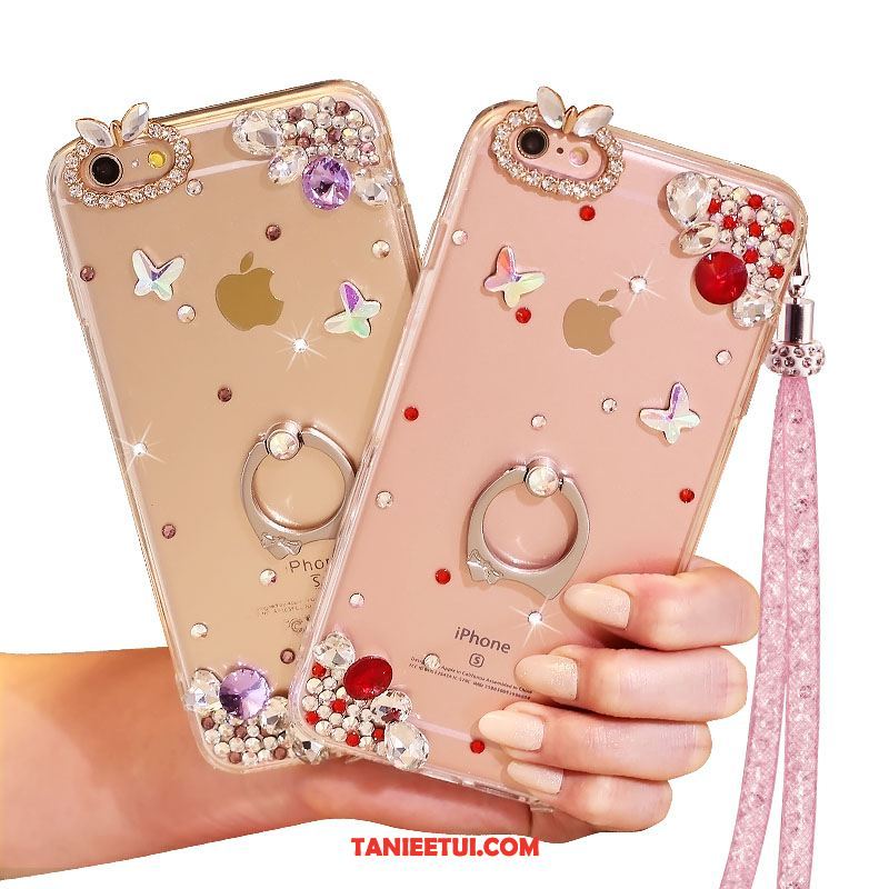 Etui iPhone Se Rhinestone Kryształ Miękki, Futerał iPhone Se Wiszące Ozdoby Ring Telefon Komórkowy