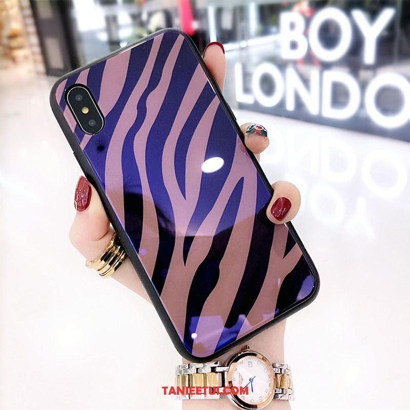 Etui iPhone X All Inclusive Anti-fall Purpurowy, Futerał iPhone X Wiszące Ozdoby Niebieski Modna Marka