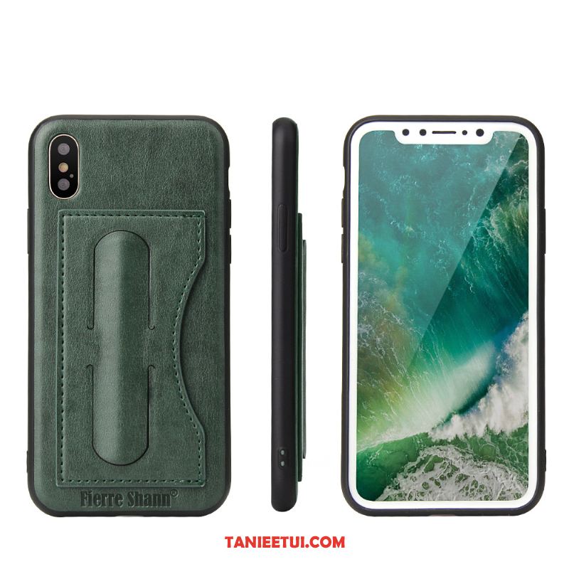 Etui iPhone X Ochraniacz Anti-fall Zielony, Futerał iPhone X All Inclusive Ochrona Przeciwwybuchowa Karta