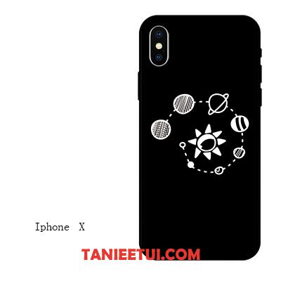 Etui iPhone X Wiszące Ozdoby Czarny Zakochani, Pokrowce iPhone X Miękki Silikonowe Anti-fall