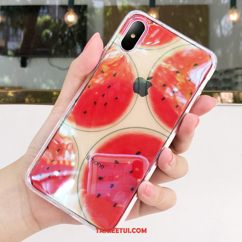 Etui iPhone Xs Czerwony Czerwony Netto Ochraniacz, Obudowa iPhone Xs Modna Marka Przezroczysty Miękki