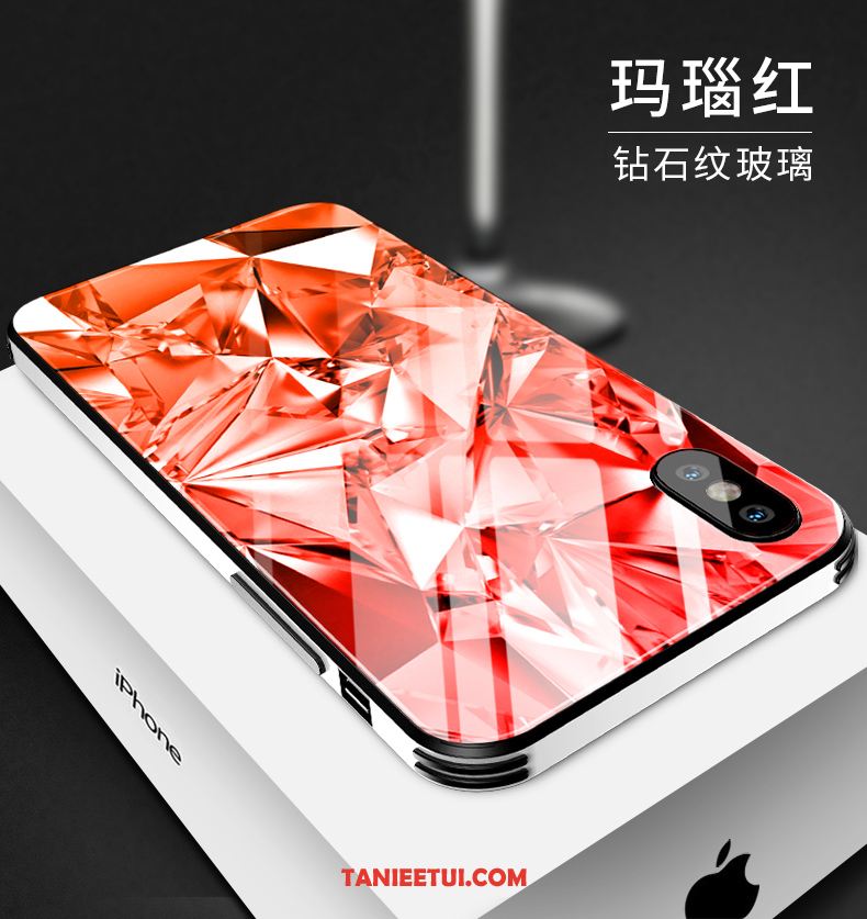 Etui iPhone Xs Czerwony Netto Wysoki Koniec Osobowość, Futerał iPhone Xs Kreatywne Telefon Komórkowy Modna Marka