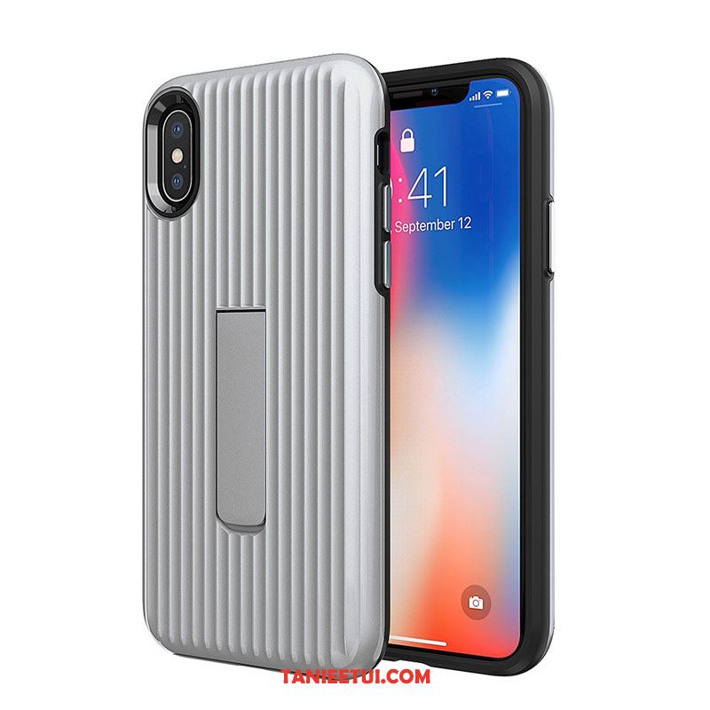 Etui iPhone Xs Max Miękki Telefon Komórkowy Żółty, Obudowa iPhone Xs Max Wspornik Srebro All Inclusive