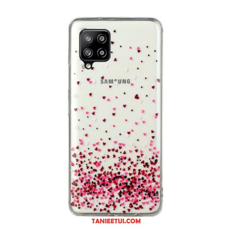 Futerały do Samsung Galaxy M12 / A12 Bezszwowe Wiele Czerwonych Serc
