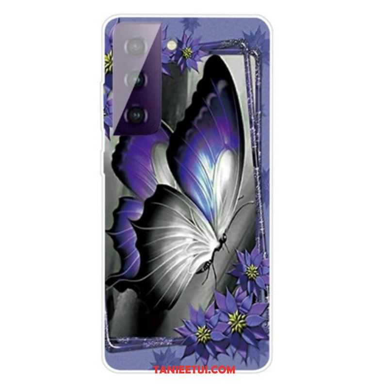 Futerały do Samsung Galaxy S21 Plus 5G Królewski Motyl