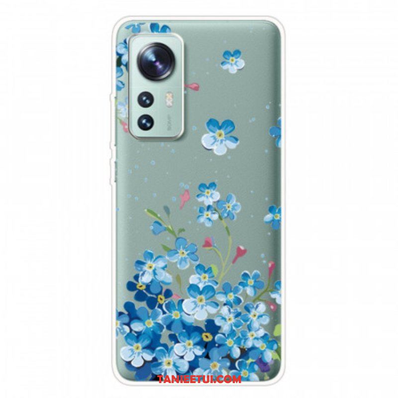 Futerały do Xiaomi 12 Pro Niebieskie Kwiaty