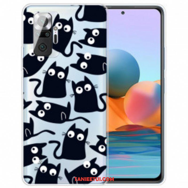 Futerały do Xiaomi Redmi Note 10 Pro Wiele Czarnych Kotów