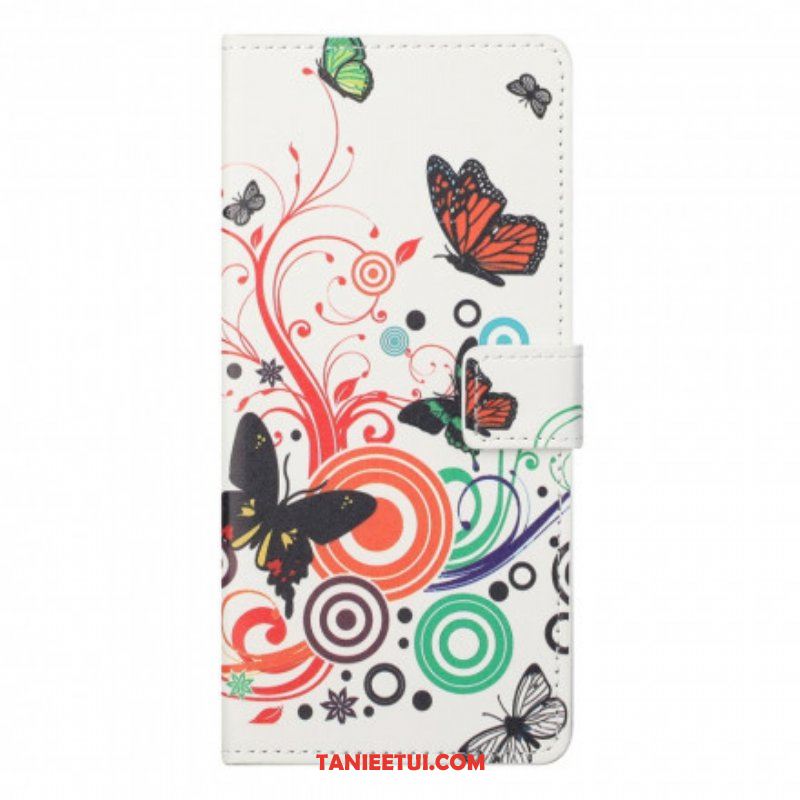 Obudowa Etui Na Telefon do Motorola Edge 20 Pro Motyle I Kwiaty