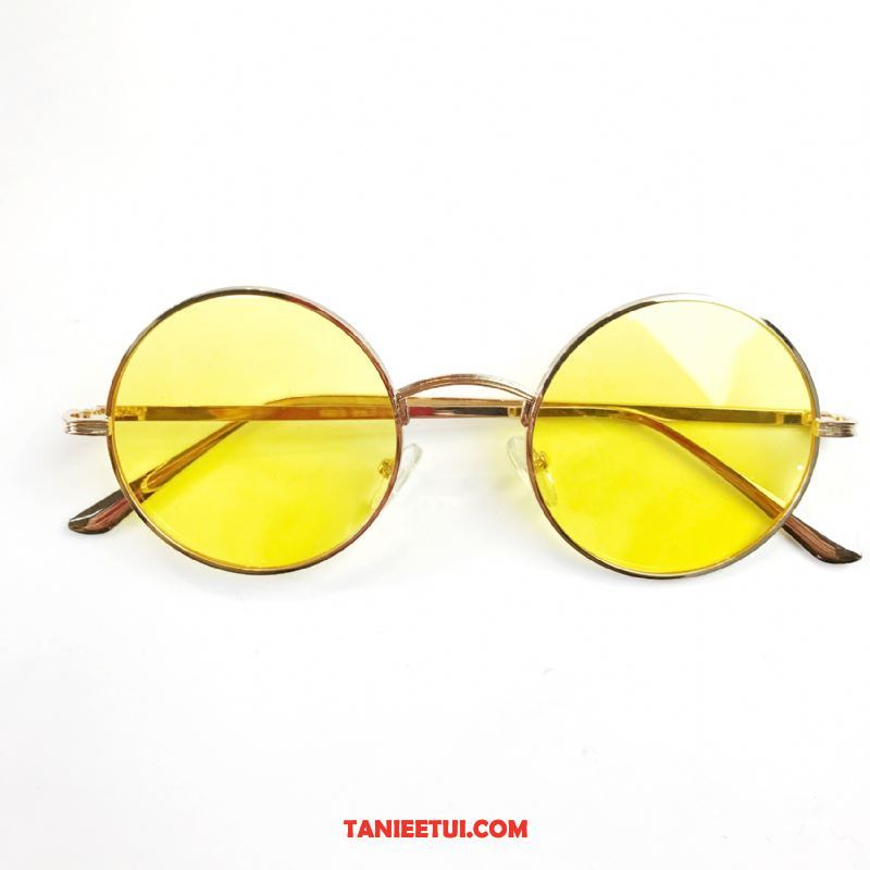 Okulary Przeciwsłoneczne Damskie Vintage Mały Siatkowe, Okulary Przeciwsłoneczne Okrągła Przezroczysty Męska Rot