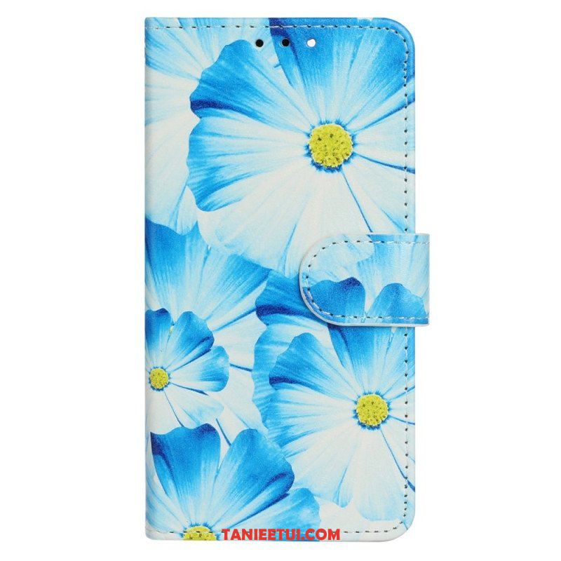 Skórzany Futerał do Samsung Galaxy S23 Ultra 5G Kwiaty
