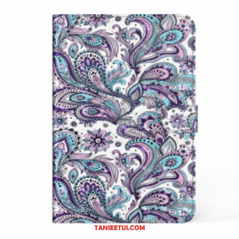 Skórzany Futerał do Samsung Galaxy Tab S8 / Tab S7 Wzór Paisley Ze Sztucznej Skóry