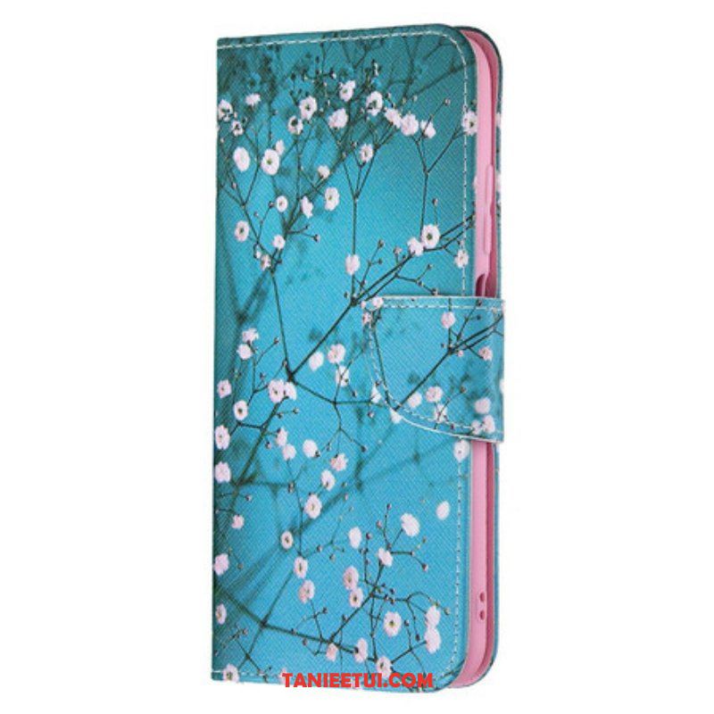 Skórzany Futerał do Xiaomi Redmi Note 10 5G Kwitnące Drzewo