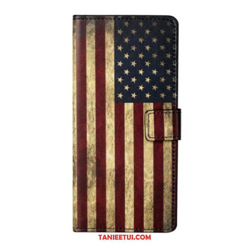 Skórzany Futerał do iPhone 13 Pro Flaga Usa